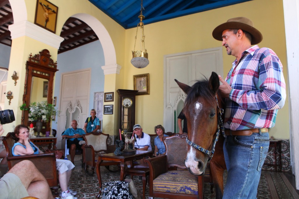 Julio Munoz and horse, Trinidad, Cuba on a National Geographic Expeditions program